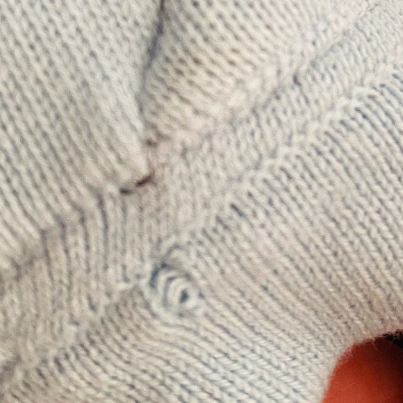 Tommy Hilfiger Light Blue and Navy Striped Sweater - Picture 7 of 8